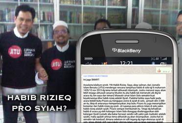 Beredar Pesan Berantai Terkait Syi'ah kepada Habib Rizieq Shihab