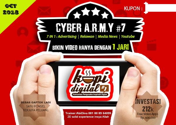 Training Cyber Army 7 in 1, Hanya Dengan 1 Jari dan 1 Ponsel