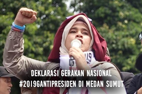 VIDEO Menyentuh Bunda Neno Saat Deklarasi #2019GantiPresiden di Medan