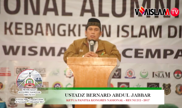 Video REUNI 212 (1): Ustadz Bernard Abdul Jabbar Buka Kongres Reuni 212
