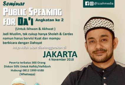 Pelatihan Da'i & Da'iyyah Public Speaking Angkatan 2, 4 November 2018