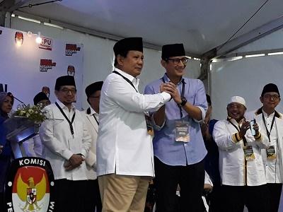Ini Modal Awal Dana Kampanye Prabowo-Sandi