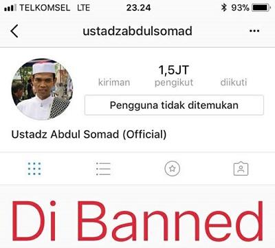 Akun Media Sosial Dibanned, Ini Kata Ustaz Abdul Somad